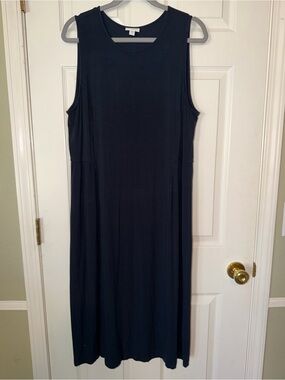 J. Jill Dark Blue Sleeveless Maxi Dress